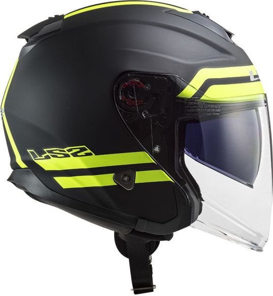 Casca Moto Jet OF521 Infinity Hyper M.Titanium H-V Galben