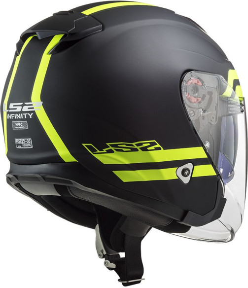 Casca Moto Jet OF521 Infinity Hyper M.Titanium H-V Galben