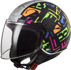 Casca Moto Jet OF558 Sphere Lux Crisp Black Hi Vis Yellow