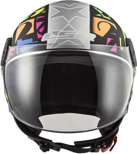 Casca Moto Jet OF558 Sphere Lux Crisp Black Hi Vis Yellow