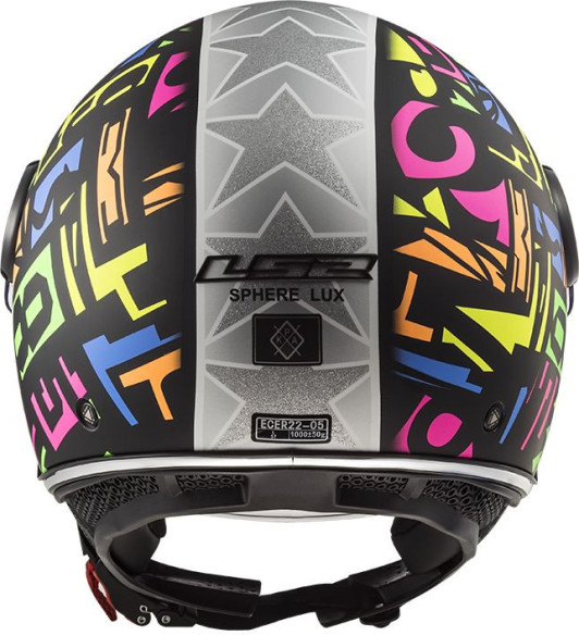 Casca Moto Jet OF558 Sphere Lux Crisp Black Hi Vis Yellow