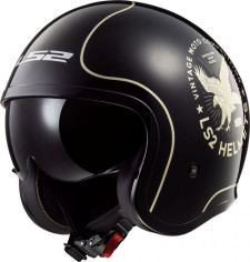 Casca Moto Jet OF599 Spitfire Flier Black Gold