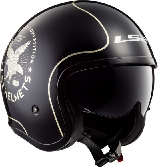 Casca Moto Jet OF599 Spitfire Flier Black Gold