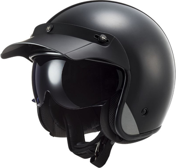 Casca Moto Open Face OF601 BOB Solid Black Matt 23