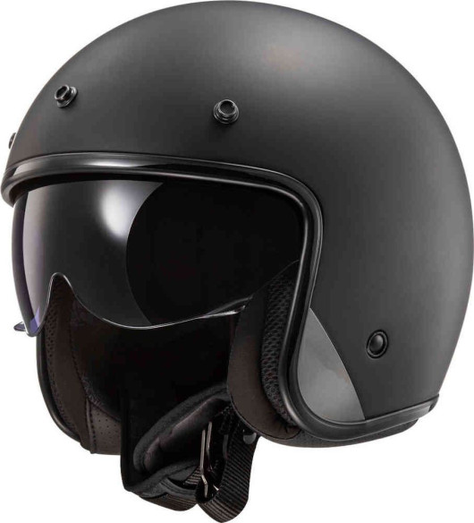 Casca Moto Open Face OF601 BOB Solid Black Matt 23