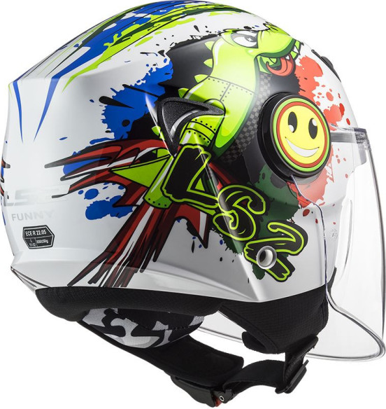 Casca Moto Jet OF602 Funny Croco Gloss White