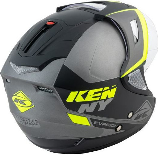 Casca Moto Jet Evasion Grey Black Neon Yellow