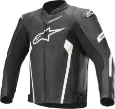 Geaca Moto Piele Faster v2 Black/White