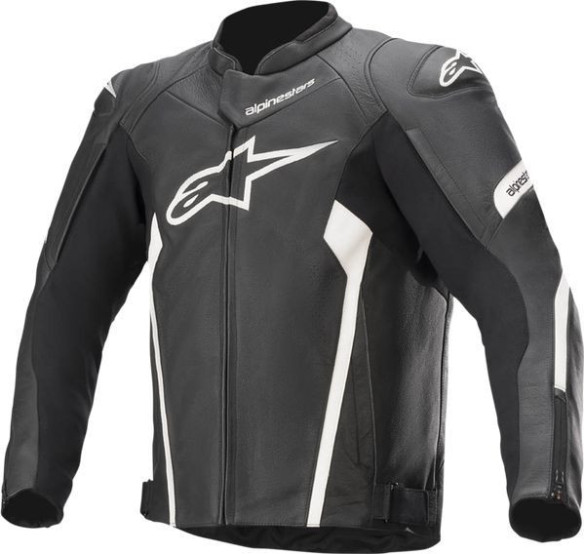 Geaca Moto Piele Faster v2 Black/White