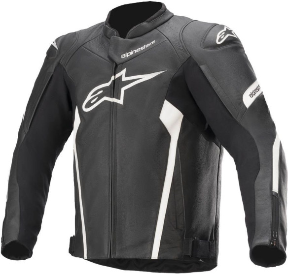 Geaca Moto Piele Faster v2 Black/White