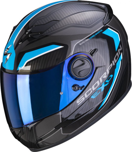 Casca Moto Full-Face Exo 490 Supernova Black/Blue