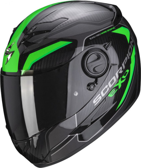 Casca Moto Full-Face Exo 490 Supernova Black/Green