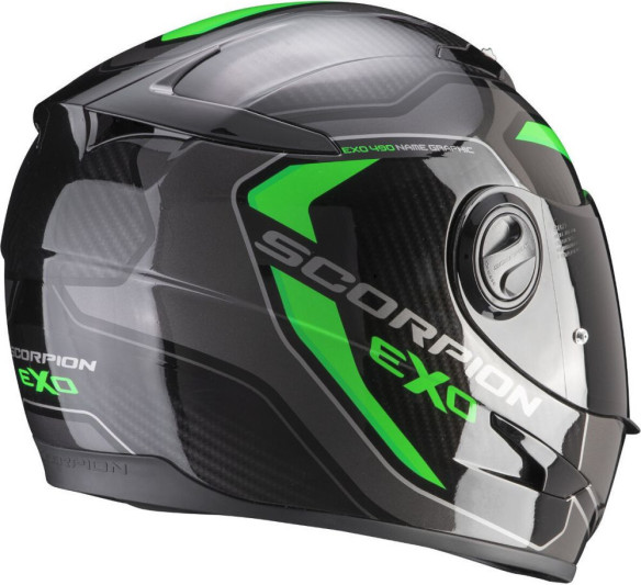 Casca Moto Full-Face Exo 490 Supernova Black/Green