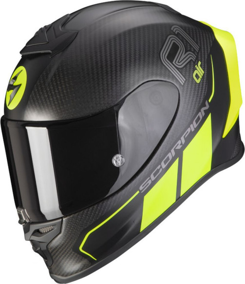 Casca Moto Full-Face Exo R1 Carbon Air Corpus II Matt Black/Neon Yellow