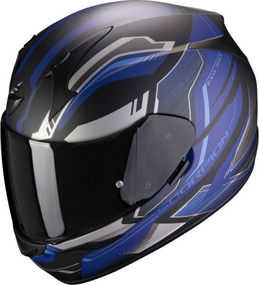 Casca Moto Full-Face Exo 390 Boost Black/Silver/Blue