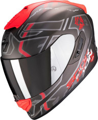 Casca Moto Full-Face Exo 1400 Air Spatium Matt Silver/Red