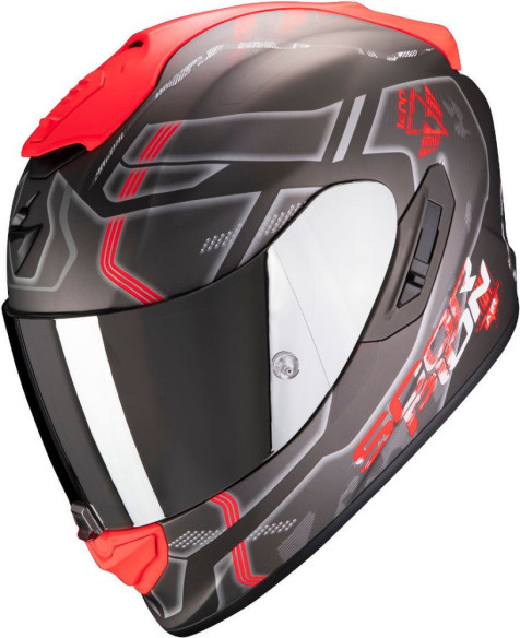 Casca Moto Full-Face Exo 1400 Air Spatium Matt Silver/Red
