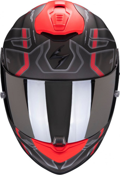 Casca Moto Full-Face Exo 1400 Air Spatium Matt Silver/Red
