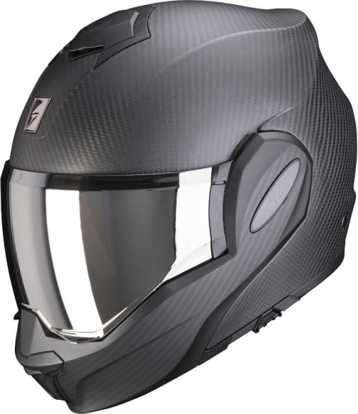 Casca Moto Flip-Back Exo-Tech Carbon Solid Matt Black