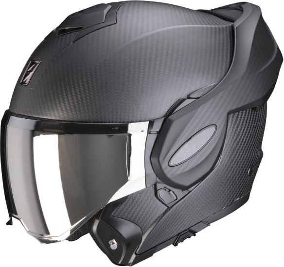 Casca Moto Flip-Back Exo-Tech Carbon Solid Matt Black