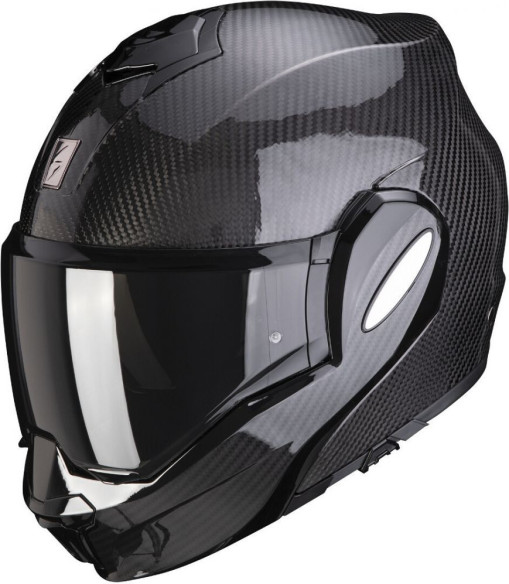 Casca Moto Flip-Back Exo-Tech Carbon Solid Black