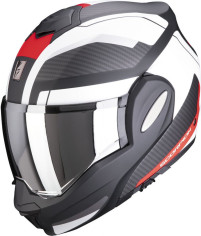 Casca Moto Flip-Back Exo-Tech Trap Matt Black/Red White