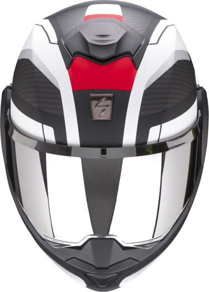 Casca Moto Flip-Back Exo-Tech Trap Matt Black/Red White