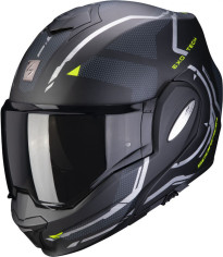 Casca Moto Flip-Back Exo-Tech Square Matt Black/Neon Yellow