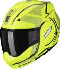 Casca Moto Flip-Back Exo-Tech Square Neon Yellow/ Black