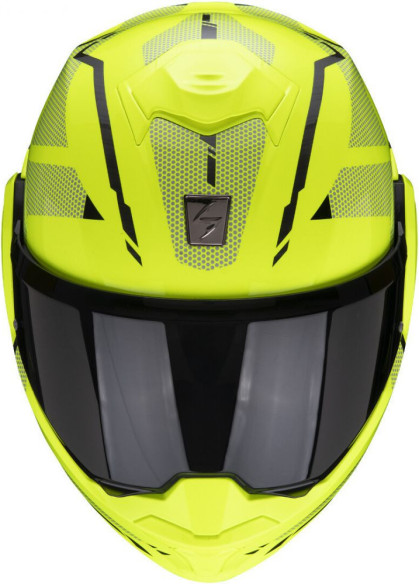 Casca Moto Flip-Back Exo-Tech Square Neon Yellow/ Black
