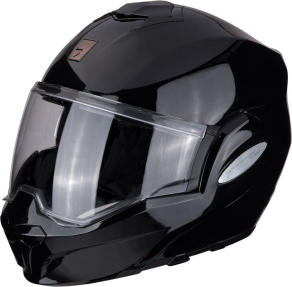 Casca Moto Modulara Flip-Back Exo-Tech Solid Black