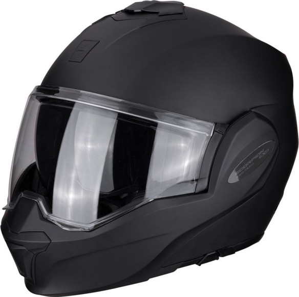 Casca Moto Modulara Flip-Back Exo-Tech Solid Matt Black