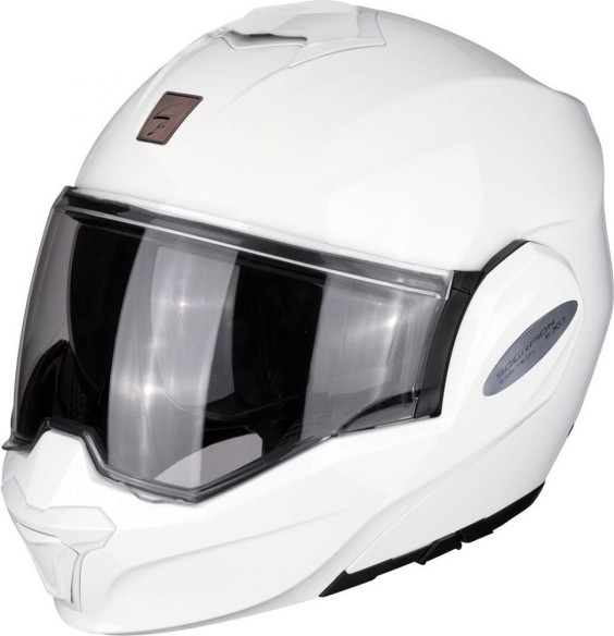 Casca Moto Modulara Flip-Back Exo-Tech Solid White