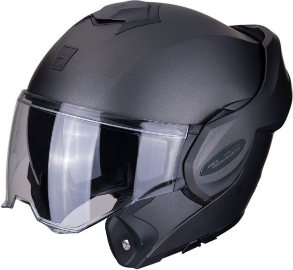 Casca Moto Modulara Flip-Back Exo-Tech Solid Matt Anthracite