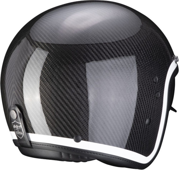 Casca Moto Open Face/Jet Belfast Carbon Lofty White