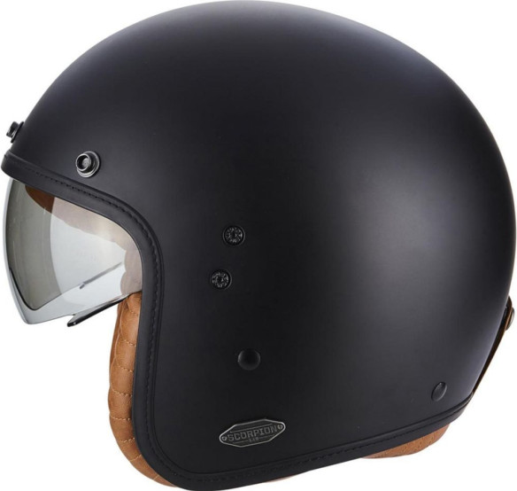 Casca Moto Open Face/Jet Belfast Luxe Matt Black