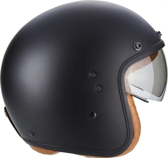 Casca Moto Open Face/Jet Belfast Luxe Matt Black