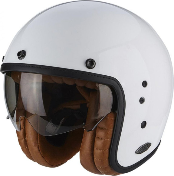 Casca Moto Open Face/Jet Belfast Luxe White
