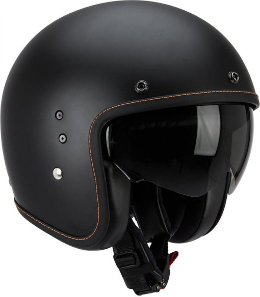 Casca Moto Open Face/Jet Belfast Solid Matt Black