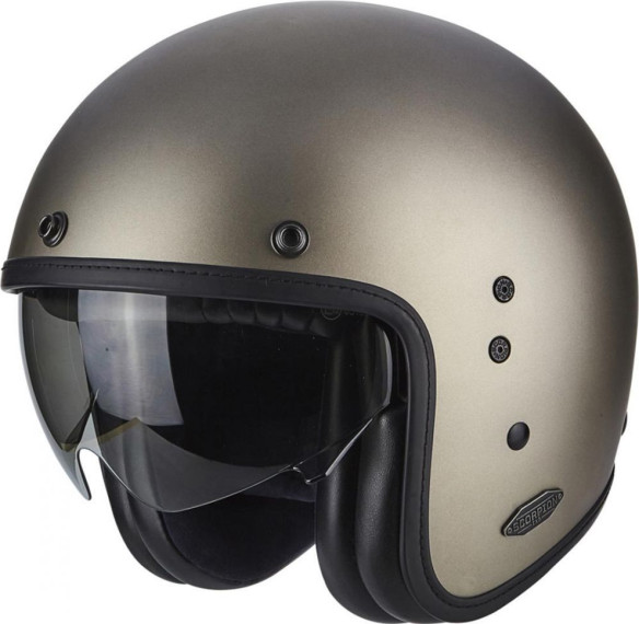 Casca Moto Open Face/Jet Belfast Solid Titanium