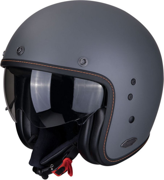 Casca Moto Open Face/Jet Belfast Solid Matt Cement Grey