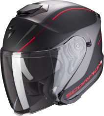 Casca Moto Open Face/Jet Exo-S1 Shadow Matt Black/Red