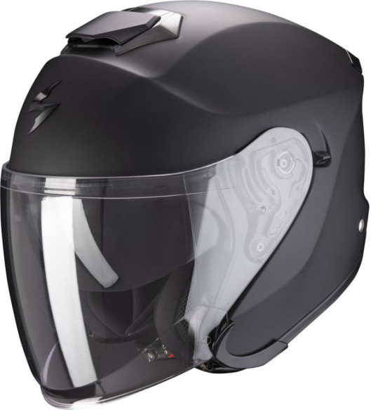 Casca Moto Open Face/Jet EXO-S1 Solid Matt Pearl Black