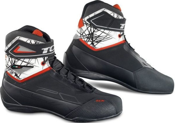 Ghete Moto RUSH 2 WP LIMITED EDITION Black/White/Red
