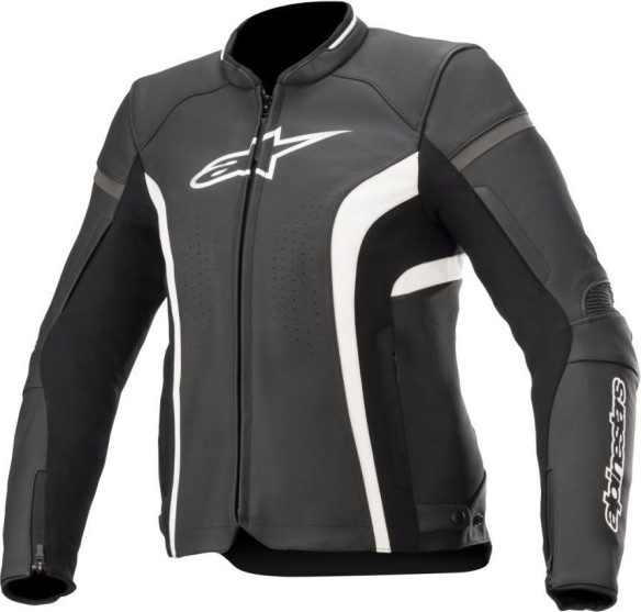 Geaca Moto Dama Stella Kira v2 Leather Black/White