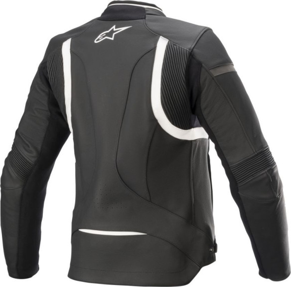 Geaca Moto Dama Stella Kira v2 Leather Black/White