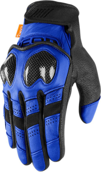 Manusi Moto Piele Contra 2 Blue