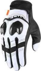 Manusi Moto Piele Contra 2 White