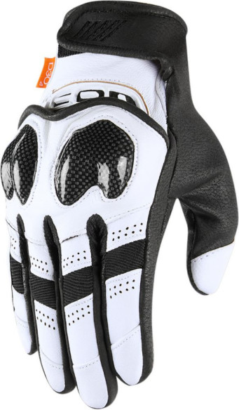 Manusi Moto Piele Contra 2 White