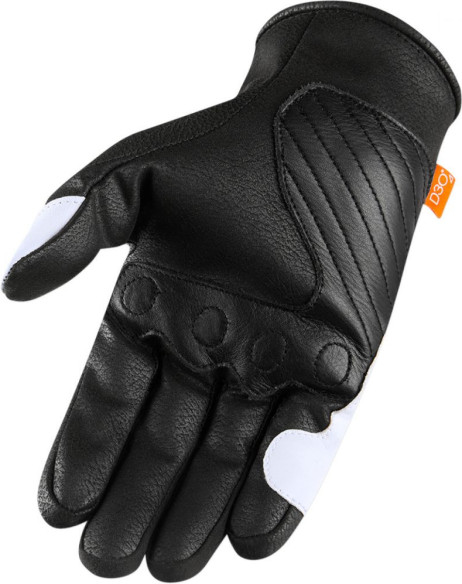 Manusi Moto Piele Contra 2 White